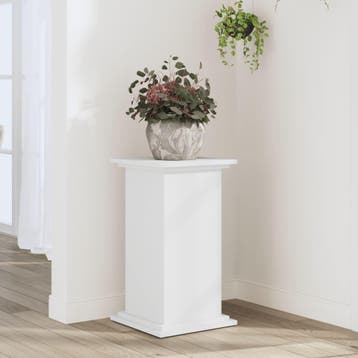 vidaXL Plantenstandaard 33x33x60 cm bewerkt hout wit, Tuin en Terras, Verzenden, Nieuw