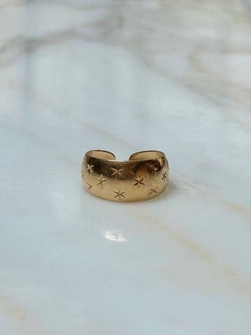 Bague - 18 carats Or rose - Bague en or avec gravure