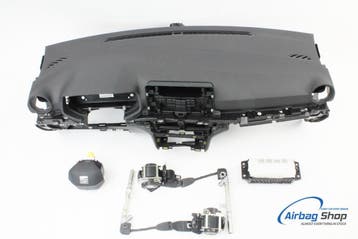 Airbag kit – Tableau de bord noir Seat Ibiza 6F facelift, Utilisé, Seat