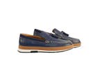 TESTONI Livorno SlipOn Casual Loafer Blue Calf 8 UK - 42, Nieuw