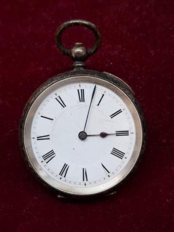 Zakhorloge Zilver - dubbele zilveren achter deksel - Fraaie, Nieuw