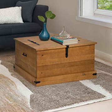 vidaXL Opbergkist HALDEN 91x91x47 cm massief grenenhout, Verzenden, Nieuw