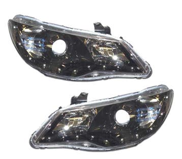 Phares Angel Eyes Feu Diurne Pour Honda Civic 05 Noir, Autos : Pièces & Accessoires, Verzenden