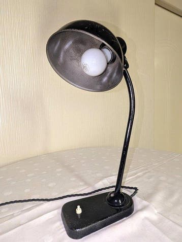 Bureaulamp - Gietijzer - zwart, Antiek en Kunst