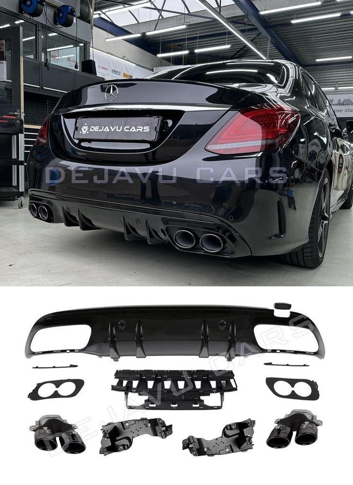 C43 AMG Look Diffuser voor Mercedes Benz C Klasse W205 S205, Autos : Divers, Tuning & Styling, Enlèvement ou Envoi