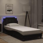 vidaXL Bedframe met LED zonder matras Zadar zwart 100x200, Verzenden, Nieuw
