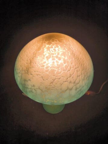 Lampe de table - Verre - Lampe champignon, Antiquités & Art