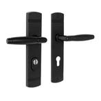 Retro buitendeurbeslag klink/klink PC72 in mat zwart met..., Ophalen of Verzenden, Nieuw, Koper of Messing, Klink of Kruk