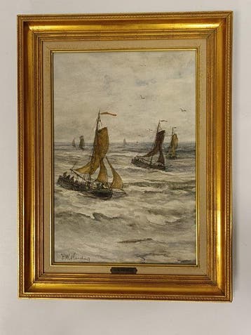 Hendrik Willem Mesdag (1831-1915) - Bomschuiten op zee