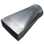 Verloopstuk van rechthoekig 170mm x 70mm naar rond Ø 125mm, Verzenden, Nieuw