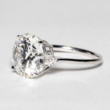 Zonder minimumprijs - Verlovingsring - 18 karaat Witgoud -, Handtassen en Accessoires