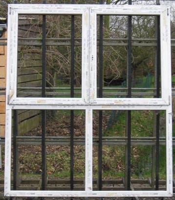 pvc raam ,  chassis , raam 185 x 217 wit / antraciet 7016, Ophalen of Verzenden, Raamkozijn