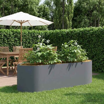 vidaXL Verhoogde Tuinbak Antracietkleurig 140 x 40 x 40 cm, Tuin en Terras, Verzenden, Nieuw