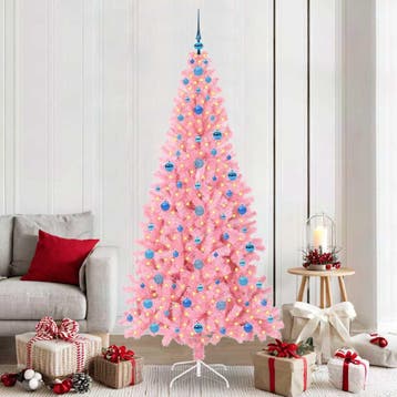 vidaXL Kerstboom Roze 210 cm PVC, Diversen, Kerst, Verzenden, Nieuw
