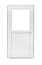 PVC Deur 1/2 glas Basic Plus b102xh206 cm wit, Ophalen of Verzenden, Buitendeur