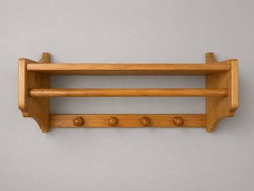 Porte-manteau (2) - Bois - porte-manteau mural et, Antiek en Kunst