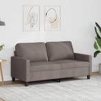 vidaXL Tweezitsbank / zetel 140 cm stof taupe, Verzenden, Nieuw