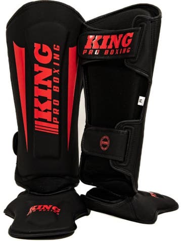 King Pro Boxing Scheenbeschermers KPB/SG REVO 8 Zwart Rood, Verzenden