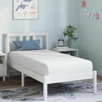 vidaXL Matras met Kokoslaag Medium stevig 80 x 160 cm Wit, Verzenden, Nieuw