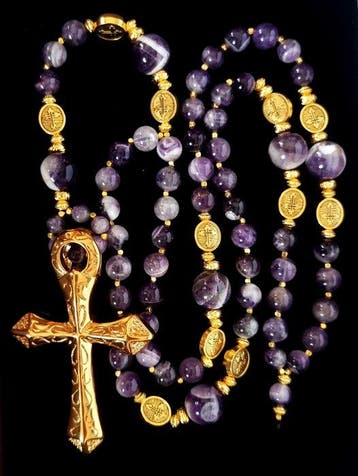 lapis lazuli – Goddelijke Rozenkrans – Bloemenkruis – Hemels