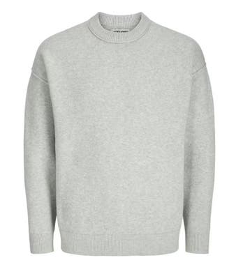 2dekans | Jack & Jones Max Knit Crew Sweater - Light Grey, Ophalen of Verzenden