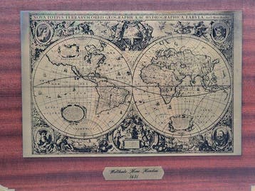 Wanddecoratie - Henricus Hondius – Wereldkaart 1630 –