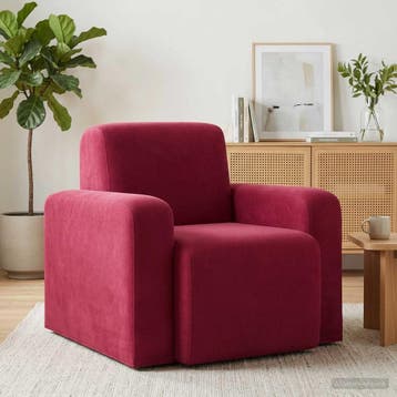 vidaXL Fauteuil Wijnrood fluweel, Verzenden