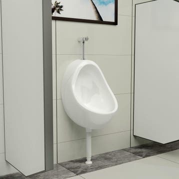 vidaXL Wandurinoir met spoelklep keramiek wit, Doe-het-zelf en Bouw, Verzenden, Nieuw