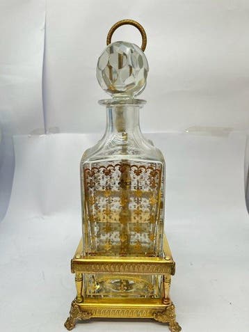 Tantalus Bleikristall - Wijnrek - Kristal, Ormolu -