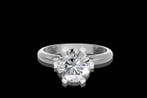 Bague - 14 carats Or blanc - 3.01ct. tw. Diamant (Cultivé en