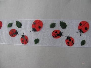 Lieveheersbeestje 38 mm breed rol 15 meter, Nieuw