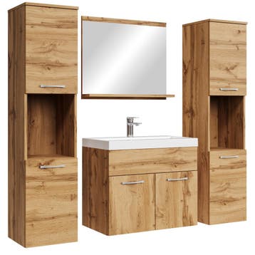 Badkamermeubel Set Montreal XL 60 x 35 cm Eiken Badmeubel, Verzenden
