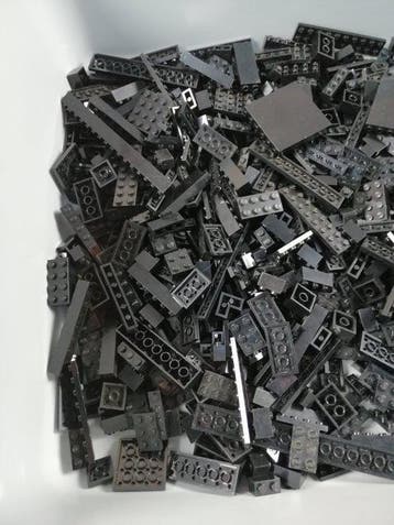 Lego - geen serie - 01. Partij van 1000 zwarte bouwstenen -, Nieuw