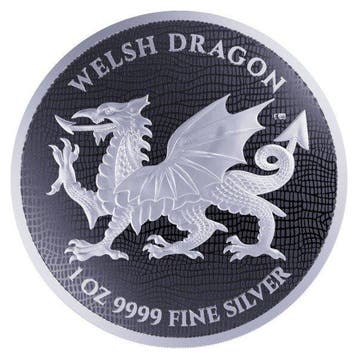 Niue. 2 Dollars 5 x 2022 1oz $2 NZD Niue Welsh Dragon