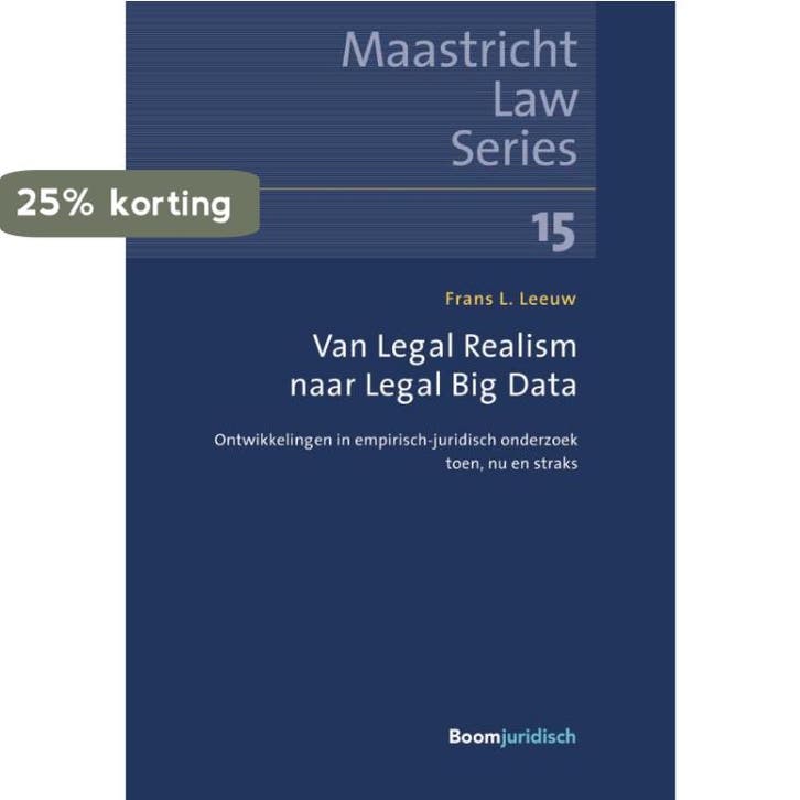 Van Legal Realism naar Legal Big Data / Maastricht Law, Boeken, Wetenschap, Gelezen, Verzenden