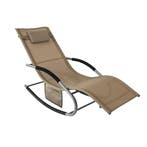 2dekans | SoBuy Comfortabele Swingstoel - Bruin - Metalen, Tuin en Terras, Ophalen of Verzenden, Nieuw