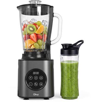 Olvy Kitchen Blender - 1,5L Glazen Kan met To-Go Beker - Smo, Verzenden