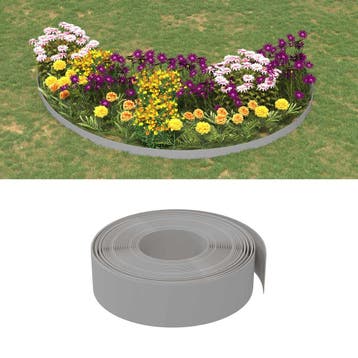 vidaXL Tuinkanten 25 m 15 cm PE Grijs, Verzenden
