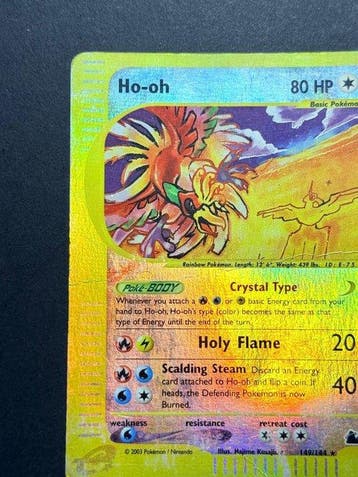Pokémon - 1 Card - Ho-Oh 149/144 - Crystal - Reverse Holo, Nieuw