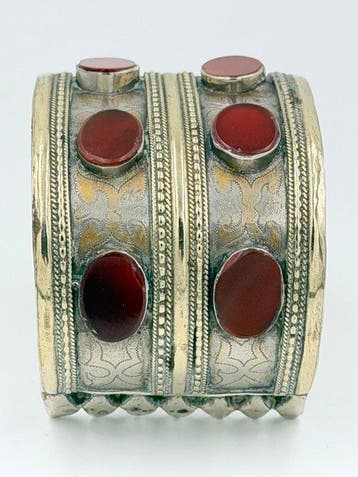 Tekke armband - Zilver, Verguld - Turkmenistan - Eind 20e