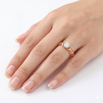 Ring - 14 karaat Roségoud - 0.40ct. tw. Diamant (Natuurlijk), Nieuw