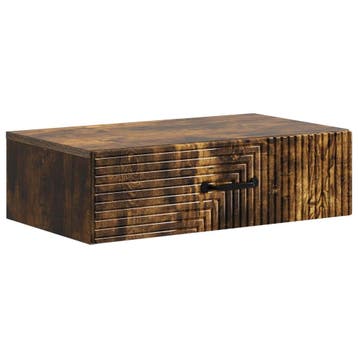 vidaXL Wandgemonteerde Zijtafel Gerookt eiken 59 x 34,5 x 17, Verzenden, Nieuw