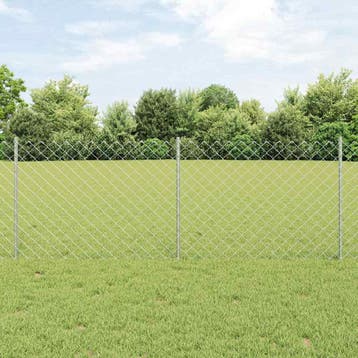 vidaXL gaashek met palen 25 x 0,8 m Gegalvaniseerd staal, Verzenden