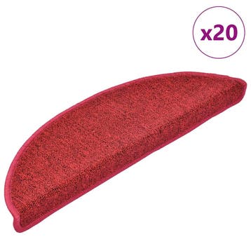 vidaXL Trapmatten 20 st 56x17x3 cm Röd Halfrond, Verzenden, Nieuw