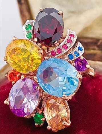 Zonder minimumprijs - Ring - 9 kt. Roségoud, Zilver, Nieuw
