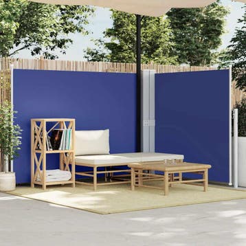 vidaXL Windscherm uittrekbaar 140x600 cm blauw, Tuin en Terras, Verzenden, Nieuw