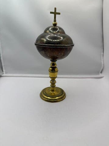 Urinoir met zilveren kom - 21 cm - .800 zilver - 1850-1900