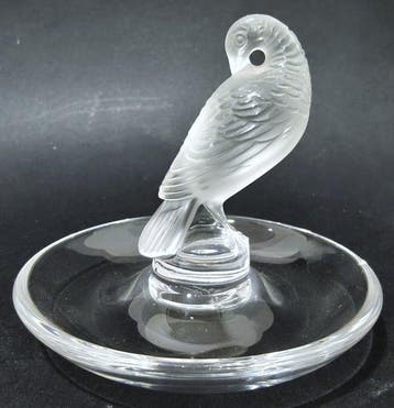 Lalique - Boîte à bijoux - Perdrix - Cristal - Baguier, Antiquités & Art