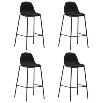 vidaXL Barstoelen 4 st stof zwart, Verzenden, Nieuw