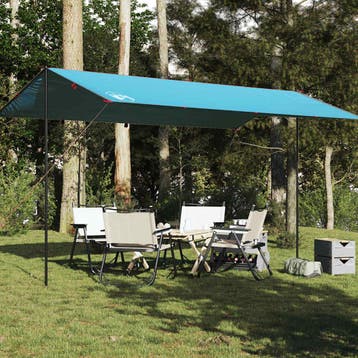 vidaXL Kampeerluifel waterdicht 500x294 cm blauw, Caravans en Kamperen, Verzenden, Nieuw